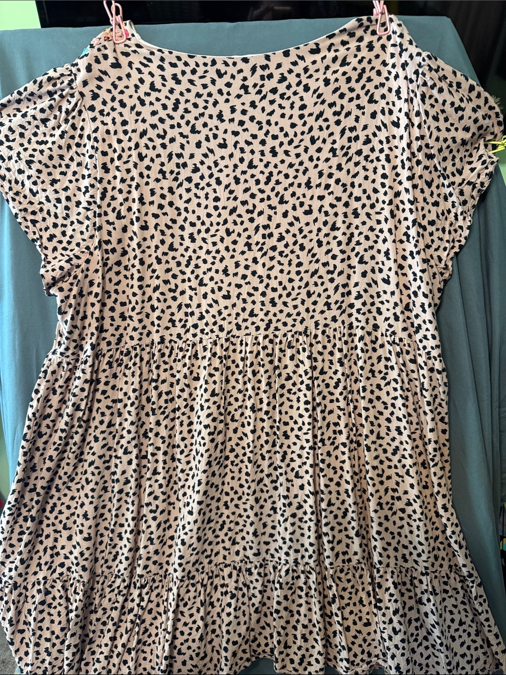 Savanah Jane Pink and black Embroidered V-Neck Tunic - Picture 5 of 5